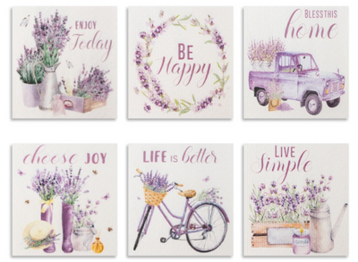 6-Piece Lavender Dreams Swedish Dishcloth Set