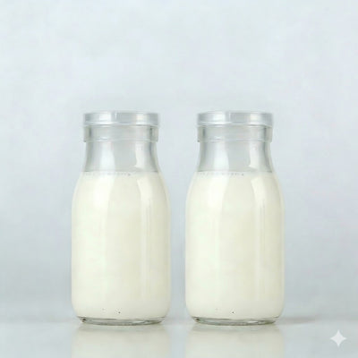 2x Glass Storage Bottle