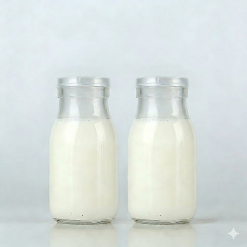 2x Glass Storage Bottle